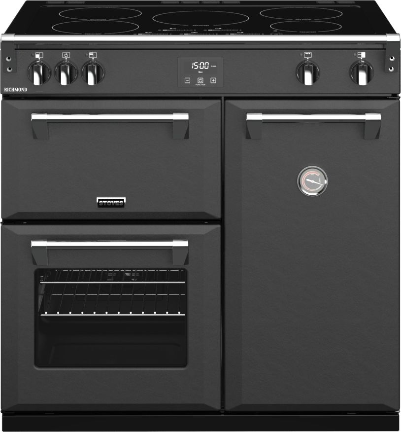 Stoves Richmond S900Ei 90cm Electric Range Cooker with Induction Hob - Anthracite - A/A/A Rated, Black